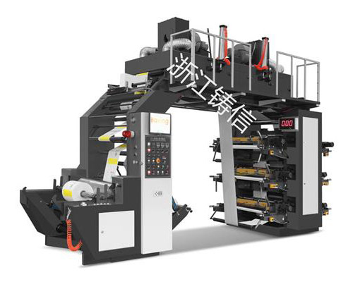 High Speed Flexographic Printing Machine 6 color (Synchronous Belt)