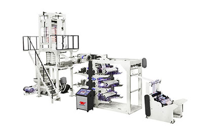 /Can a film blowing machine print as it extrudes without losing speed?